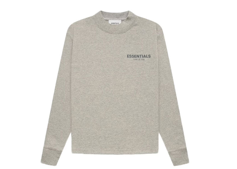 Fear of God Essentials Core Collection L/S T-shirt Dark Heather Oatmeal | Soul Gallery