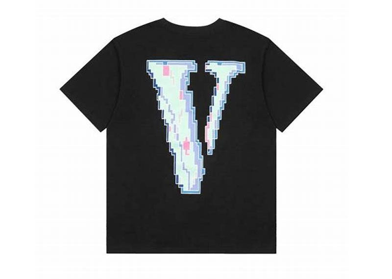Vlone Friends Pixel Logo T-Shirt Black | Soul Gallery