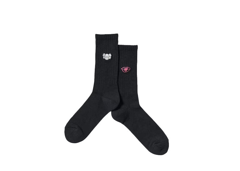 KAWS x Uniqlo Warhol 476519 Socks Black | Soul Gallery