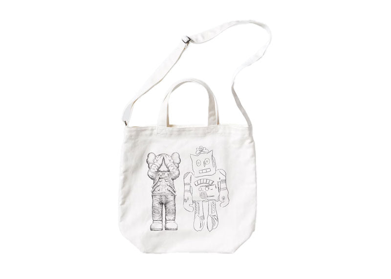 KAWS x Uniqlo Warhol 2Way Tote Bag White | Soul Gallery