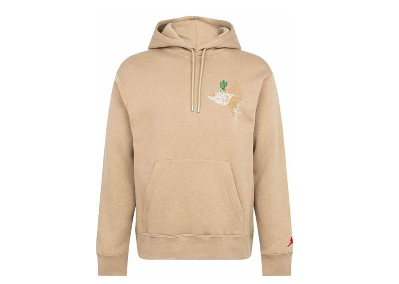 Travis Scott Cactus Jack x Jordan Pullover Hoodie (Asia Sizing) Khaki/University Red | Soul Gallery