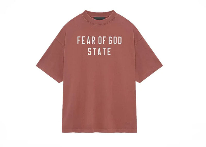 Fear of God Essentials Heavy Crewneck T-Shirt Crimson | Soul Gallery