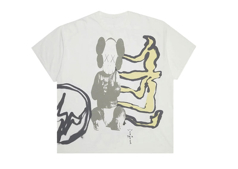 Travis Scott Cactus Jack + Kaws For Fragment Tee Aged Yellow