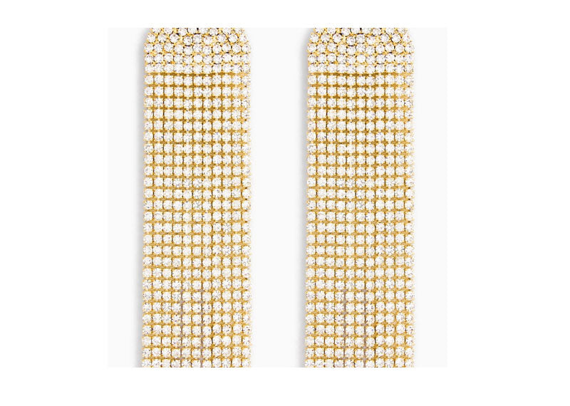 Soul Gallery Crystal Dangle Drop 18ct Gold Plated Earrings