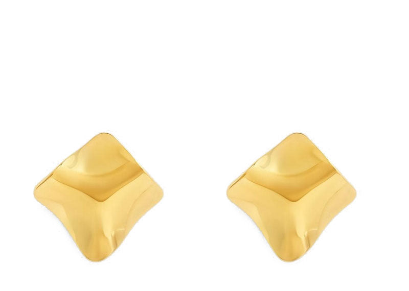 Soul Gallery Stainless Steel Waterproof Abstract Stud Earrings 18ct Gold plated | Soul Gallery