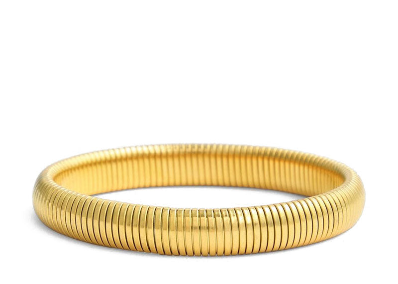 Soul Gallery Stainless Steel Waterproof Strechy Bracelet 18ct Gold Plated