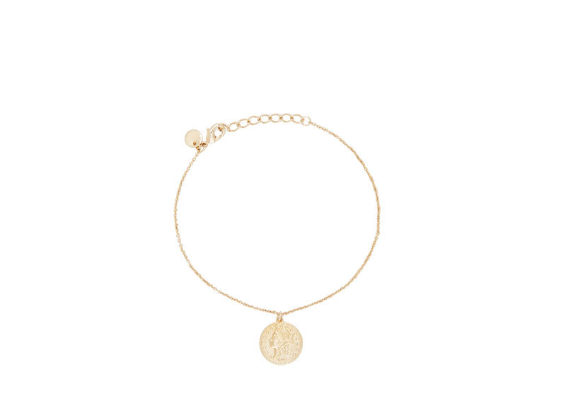 Soul Gallery 18ct Gold Plated Bracelet Chain with Coin
