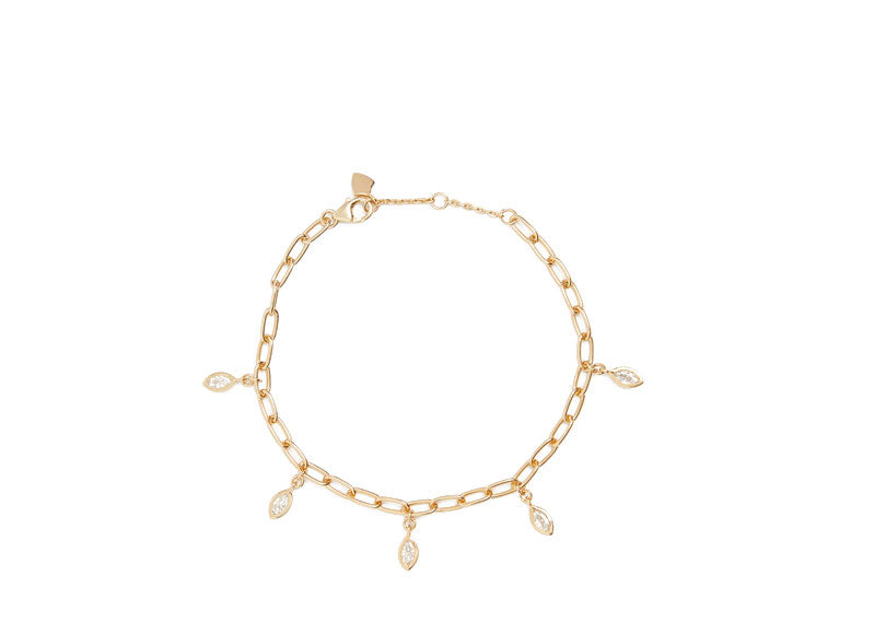 Soul Gallery 18ct Gold Plated Cubic Zirconia Drop Bracelet