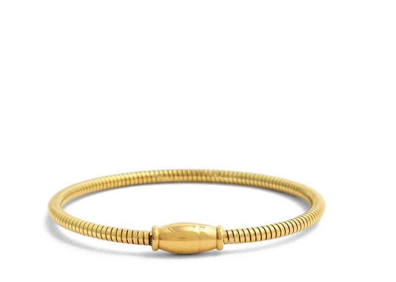 Soul Gallery 18ct Gold Plated Waterproof Stainless Steel Stretch Bracelet with Magnetic clasp Stainless Steel 18ct Gold Plated Waterproof Stretch | Soul Gallery