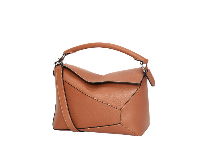 Loewe Puzzle Edge Bag In Classic Calfskin Small Tan