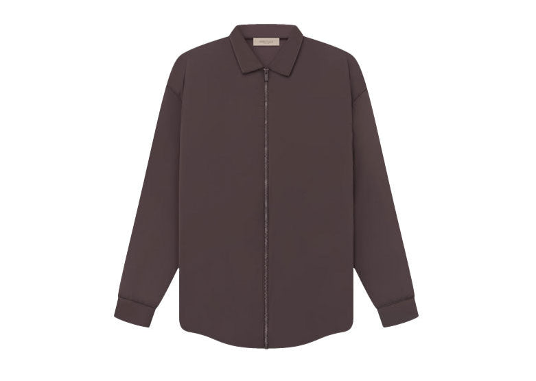 Fear of God Essentials Nyon Filled Shirt Jacket Plum | Soul Gallery