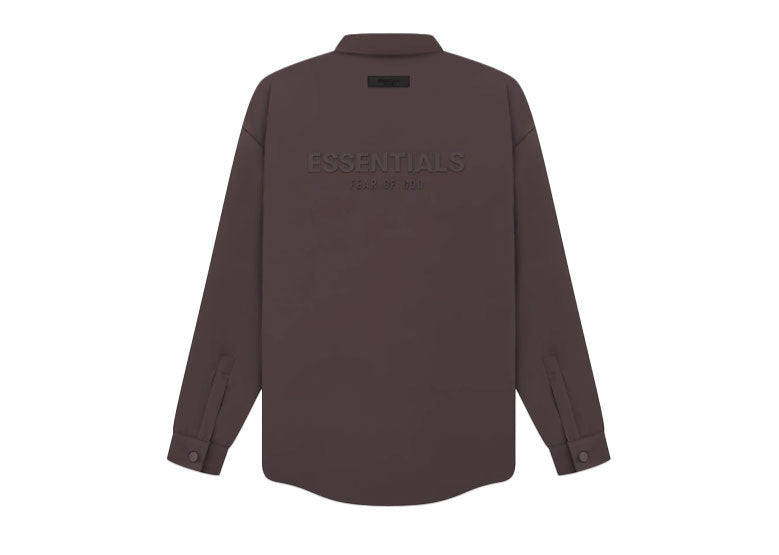 Fear of God Essentials Nyon Filled Shirt Jacket Plum | Soul Gallery