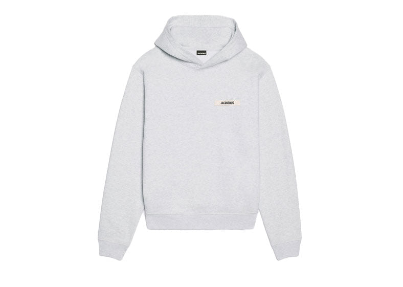Jacquemus The Gros Grain Logo Hoodie Grey | Soul Gallery