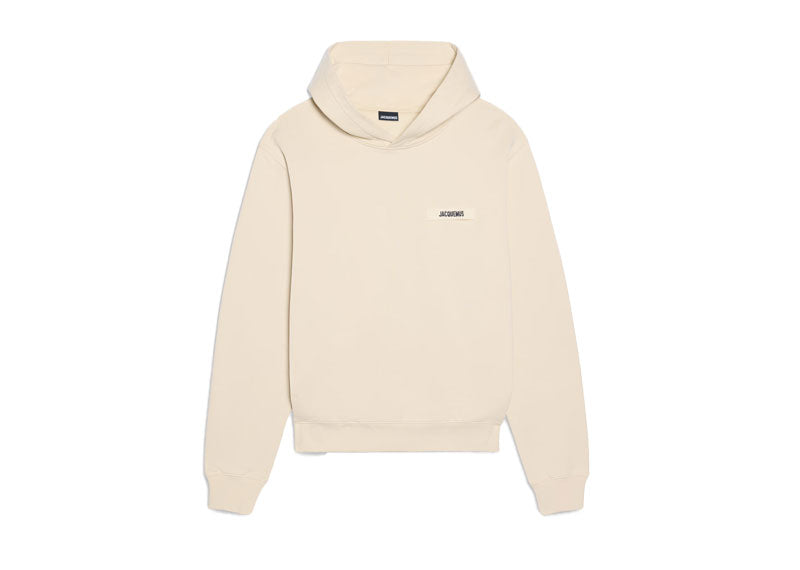 Jacquemus The Gros Grain Logo Hoodie Beige | Soul Gallery