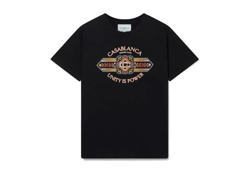Casablanca Unity Is Power Printed T-Shirt Black | Soul Gallery