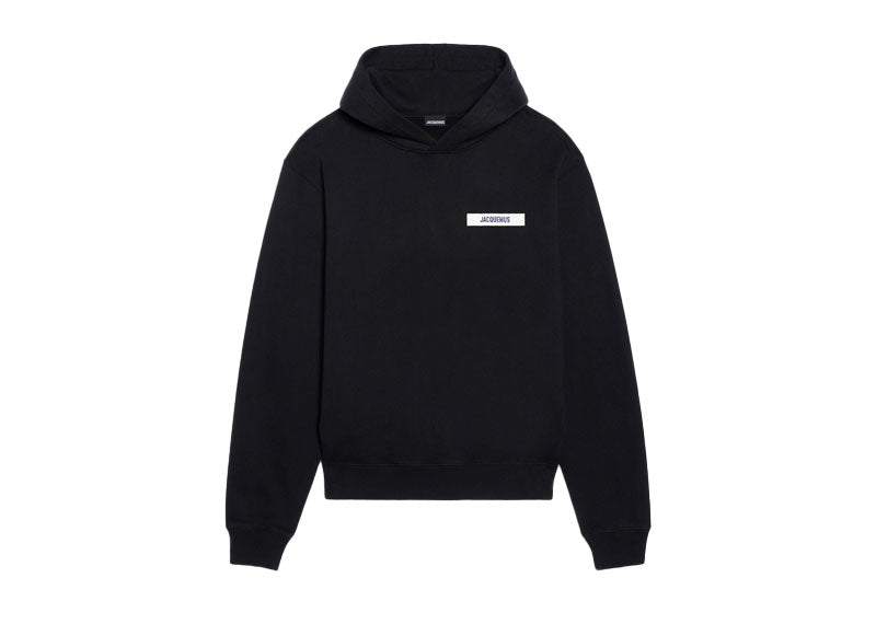 Jacquemus The Gros Grain Logo Hoodie Black | Soul Gallery