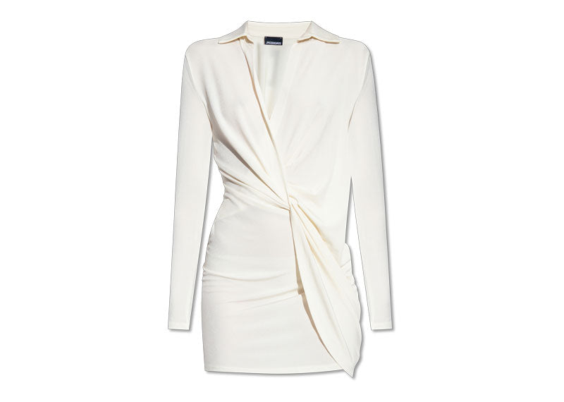 Jacquemus The Robe Bahia Jersey Minidress Off-White | Soul Gallery