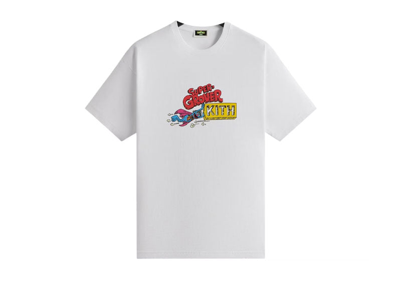 Kith x Sesame Street Super Grover Sketch T-Shirt White | Soul Gallery