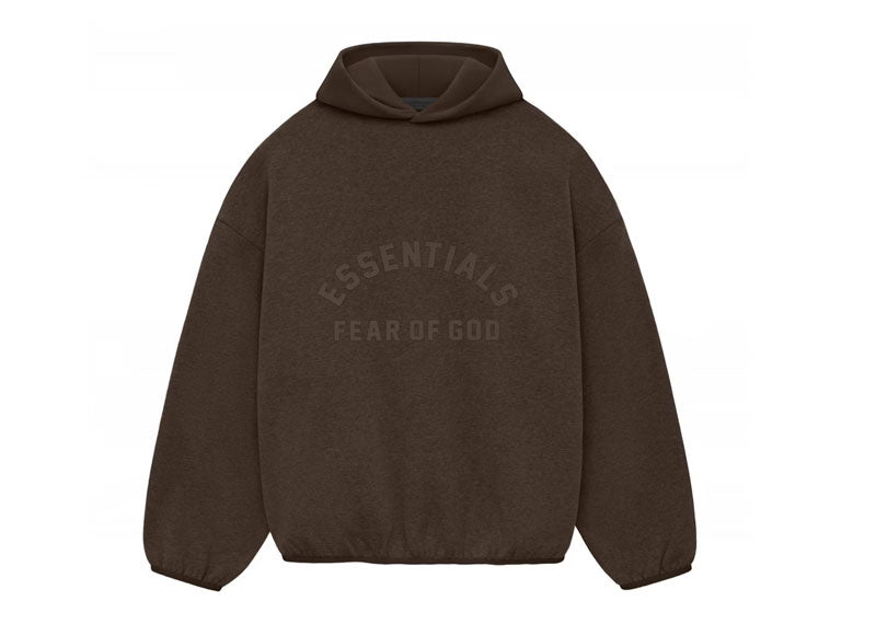 Fear of God Essentials Core Collection Nylon Fleece Hoodie Heather Wood/Wood | Soul Gallery
