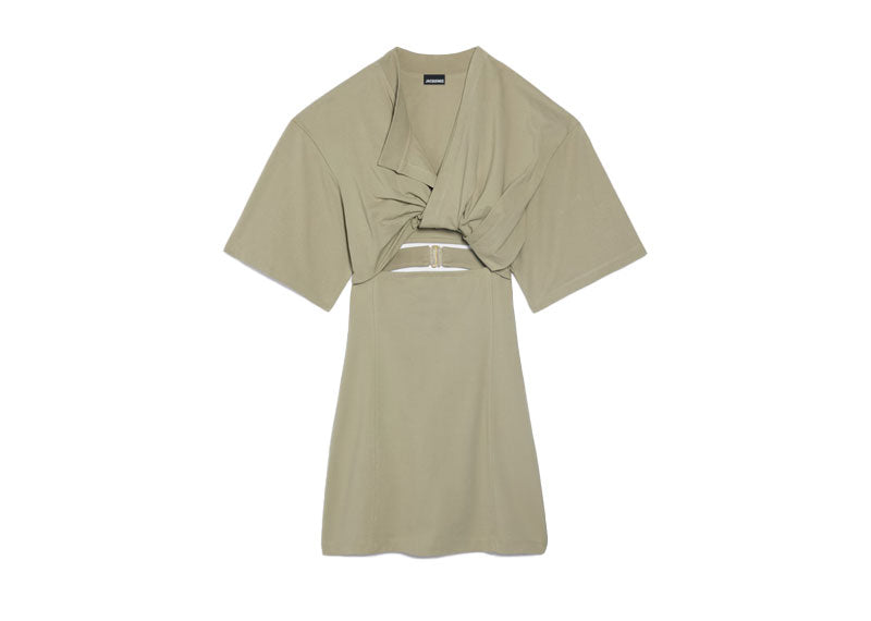 jacquemus bahia dress green Ophidian Devore Backless Mini Dress | Jaded London main image 0
