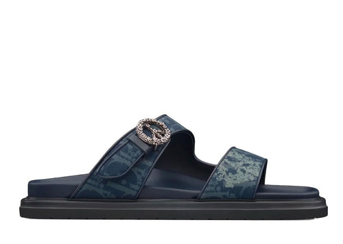 Dior x Denim Tears Aqua Blue Sandal Oblique and Peace Sign Denim | Soul Gallery