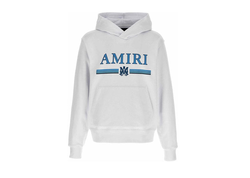 AMIRI MA Bar Logo Hoodie White/Blue | Soul Gallery