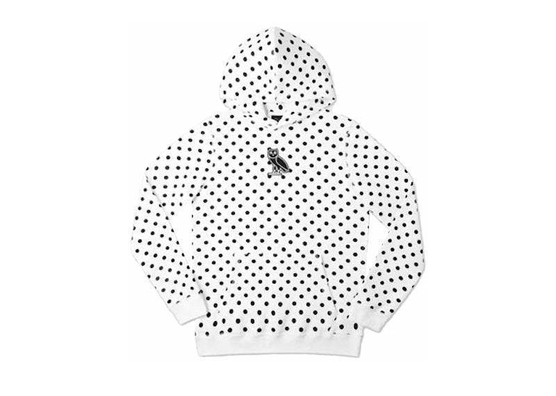 OVO Classic Owl Polka Dot Hoodie White | Soul Gallery