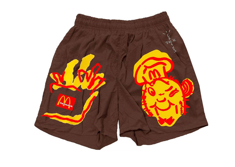 Travis Scott x McDonald's Illustration II Shorts Brown | Soul Gallery