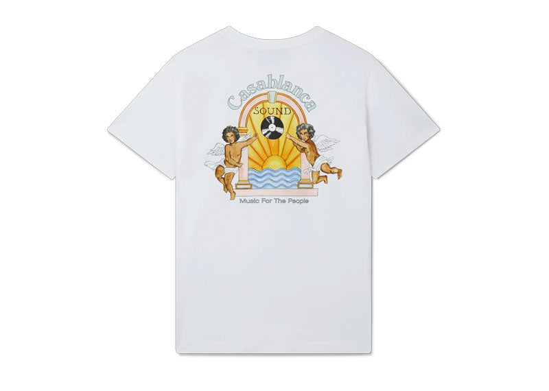 Casablanca Studio De Musique Printed T-Shirt White | Soul Gallery