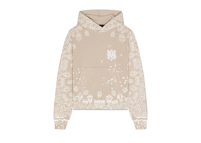 Amiri Bandana Bleach All Over Hoodie Crockery | Soul Gallery