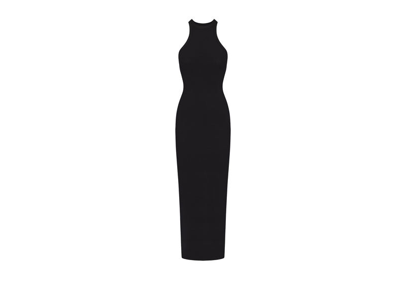 SKIMS Soft Lounge High Neck Tank Dress Onyx