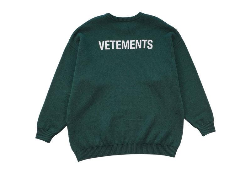 Vetements Logo Sweater Pine Green | Soul Gallery