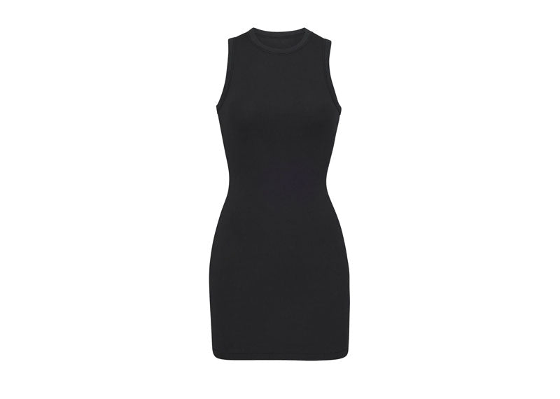 SKIMS Cotton Rib Tank Dress Soot