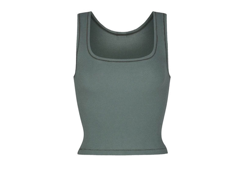 SKIMS Cotton Rib Tank Deep Sea | Soul Gallery