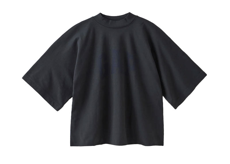 Yeezy Gap Engineered by Balenciaga Cropped Dove No Seam T-Shirt Black | Soul Gallery