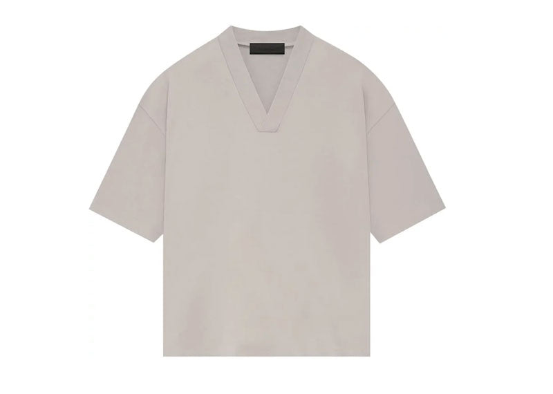 Fear of God Essentials V-Neck T-Shirt Silver Cloud | Soul Gallery