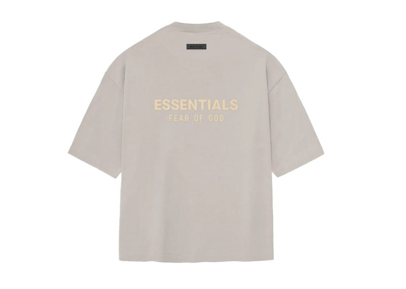 Fear of God Essentials V-Neck T-Shirt Silver Cloud | Soul Gallery