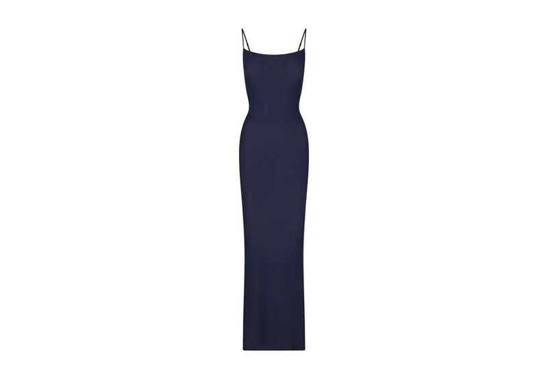 SKIMS Soft Lounge Long Slip Dress Navy