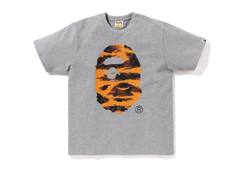 BAPE Tiger Camo Ape Head T-Shirt Grey | Soul Gallery