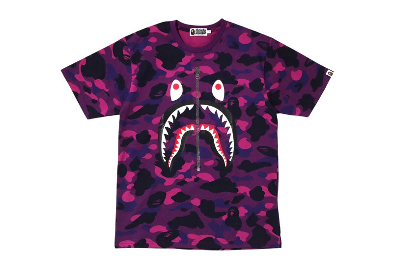 BAPE Color Camo Shark T-Shirt Purple | Soul Gallery