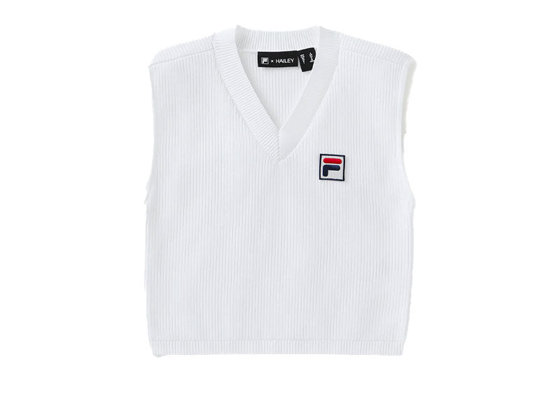 fila hailee 13-in mini backpack Fila x Hailey Bieber Baby Tank White