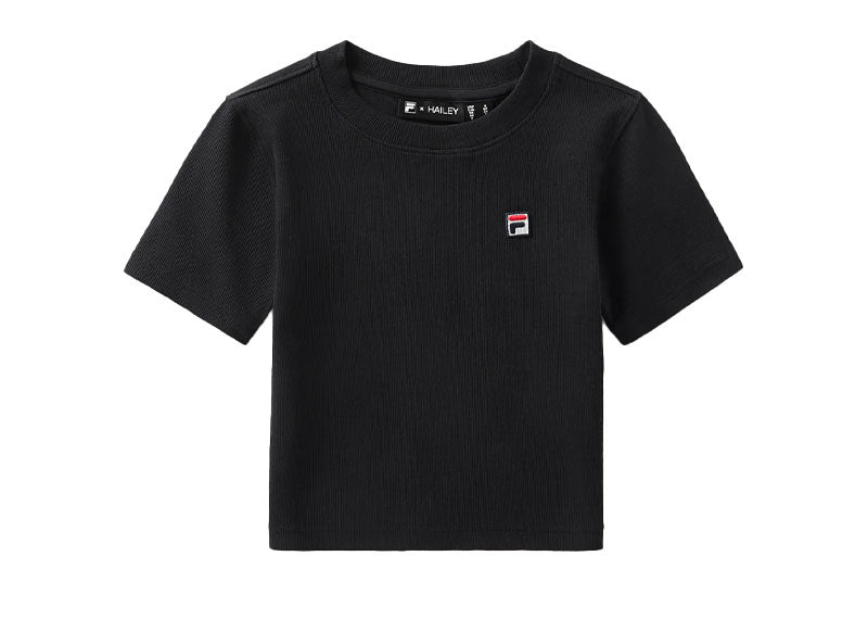 Fila x Hailey Bieber Baby T-Shirt Black | Soul Gallery