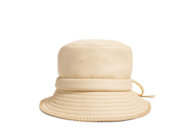Jacquemus Beige Le Raphia 'Le Bob Mentalo' Beach Hat | Soul Gallery