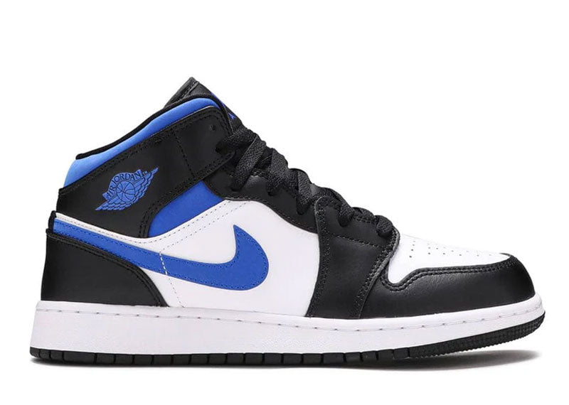 Jordan 1 Mid White Black Racer Blue (GS) | Soul Gallery