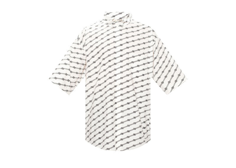 Balenciaga License Large Fit Short Sleeve Shirt White | Soul Gallery