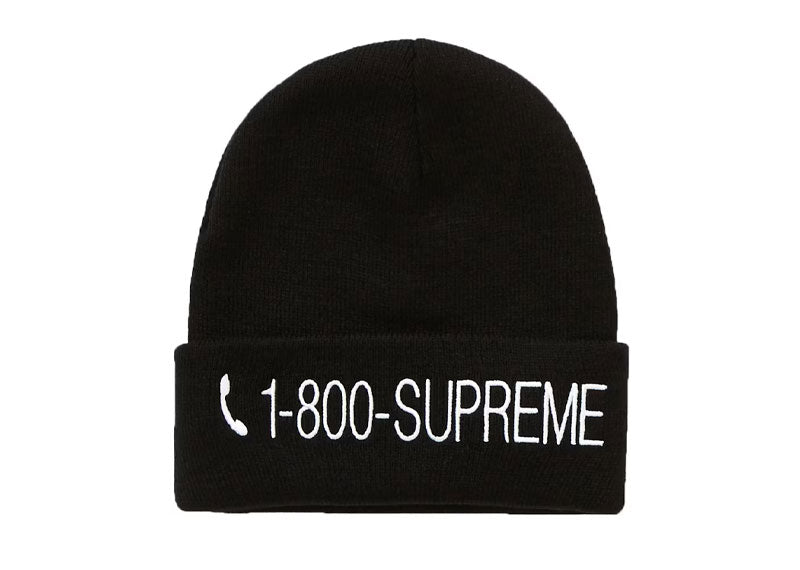 Supreme 1-800 Beanie Black (FW19)