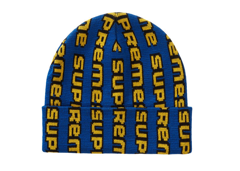 Supreme Vertical Logo Beanie Blue (FW20)