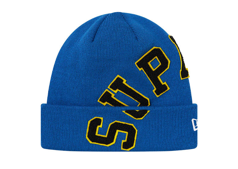 Supreme New Era Big Arc Logo Beanie Blue