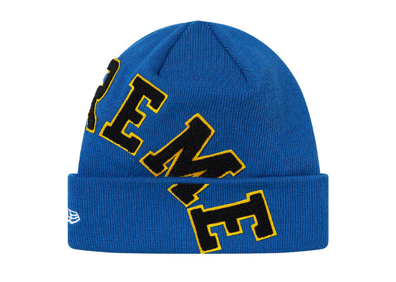 Supreme New Era Big Arc Logo Beanie Blue