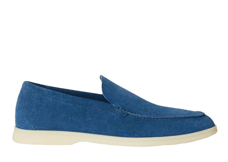 Loro Piana Summer Walk Loafer Suede Cobalt Ink